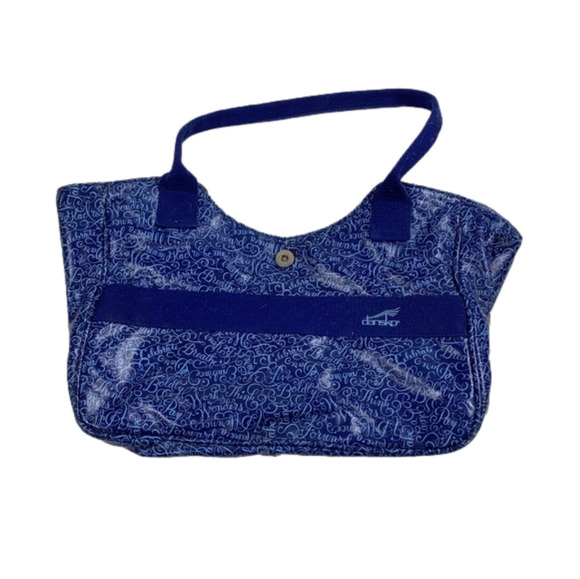 Dansko Shoulder Tote Bag Bright Blue Print - Picture 1 of 5